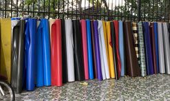 Xưởng gia công may ép bạt mái hiên mái xếp bạt kéo